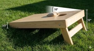 Cornhole board dimensions setup