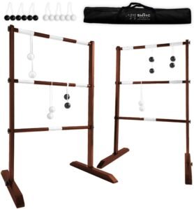 SWOOC Games Premium Wooden Ladder Ball Game Set
