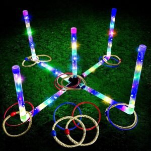 LED ring toss game outdoor glow