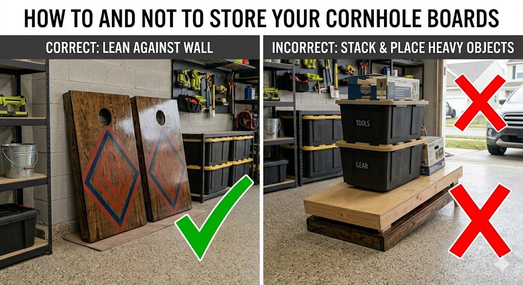 how to store your cornhole boards correctly