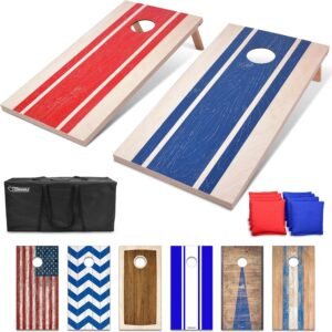 GoSports Solid Wood Premium Cornhole Set 4x2
