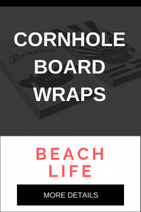 The Best Beach Life Cornhole Board Decal Wraps