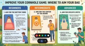 where to aim your cornhole bags
