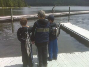 Boys fishing on fathers day weekend